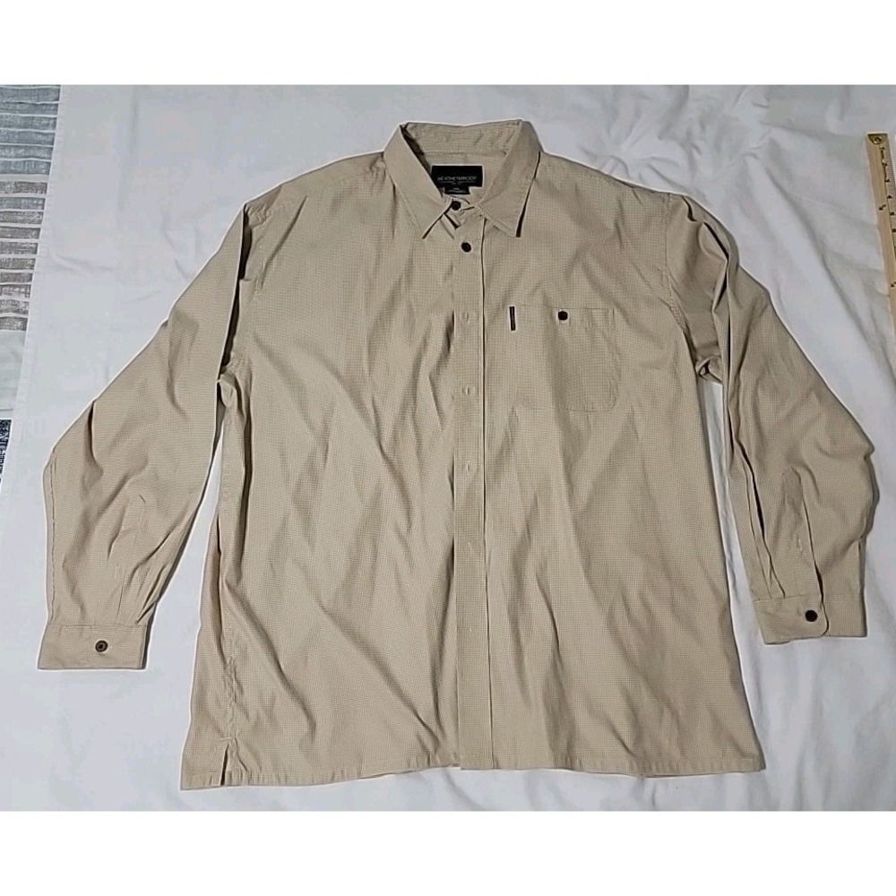 Mens Weatherproof Long Sleeve, XXL, Beige‎